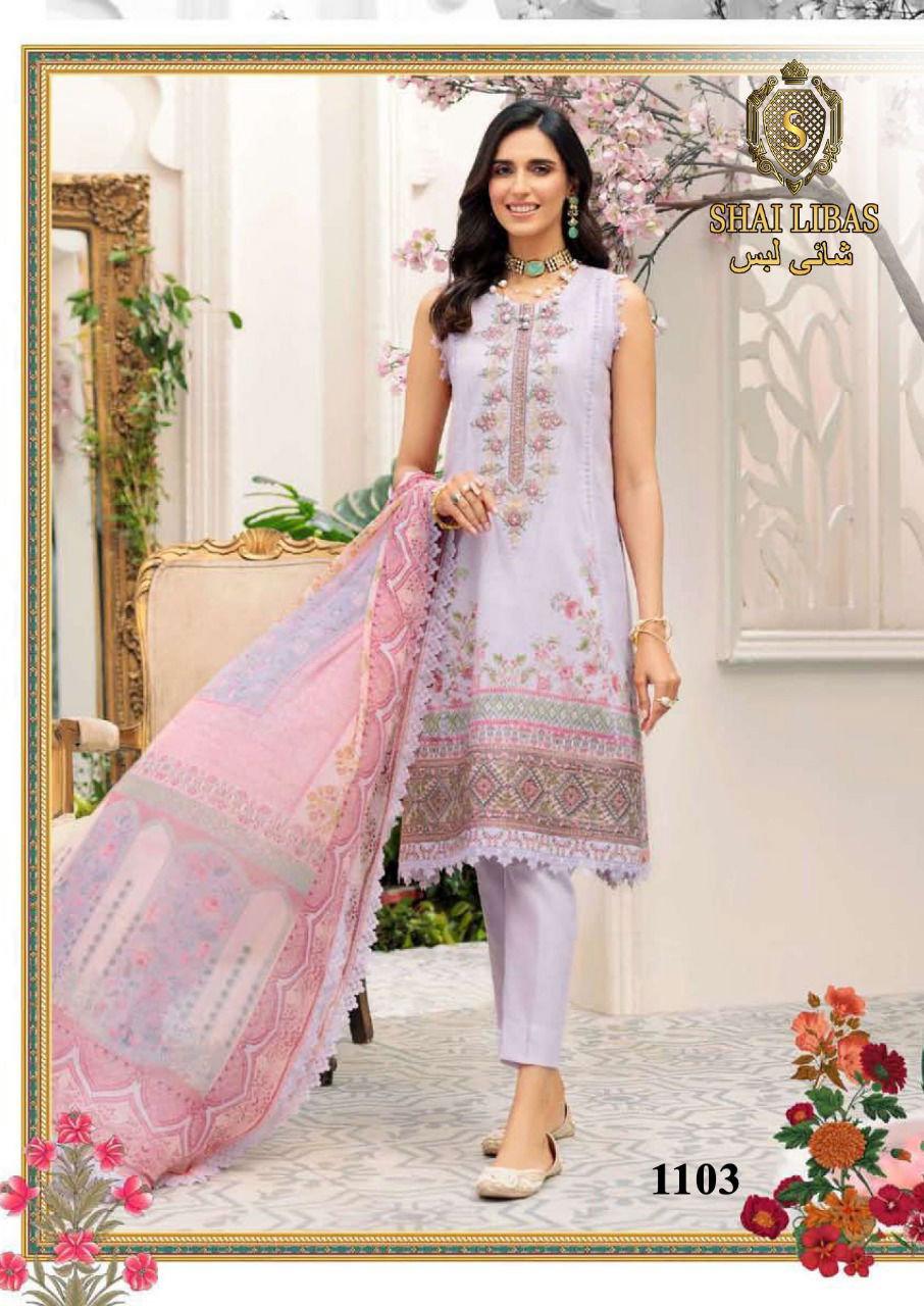 Shai Libas Saadia Asad Noor 4 Festive Wear Cotton Designer Pakistani Salwar Suits Collection